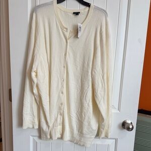 Torrid Cream Button-Up Cardigan